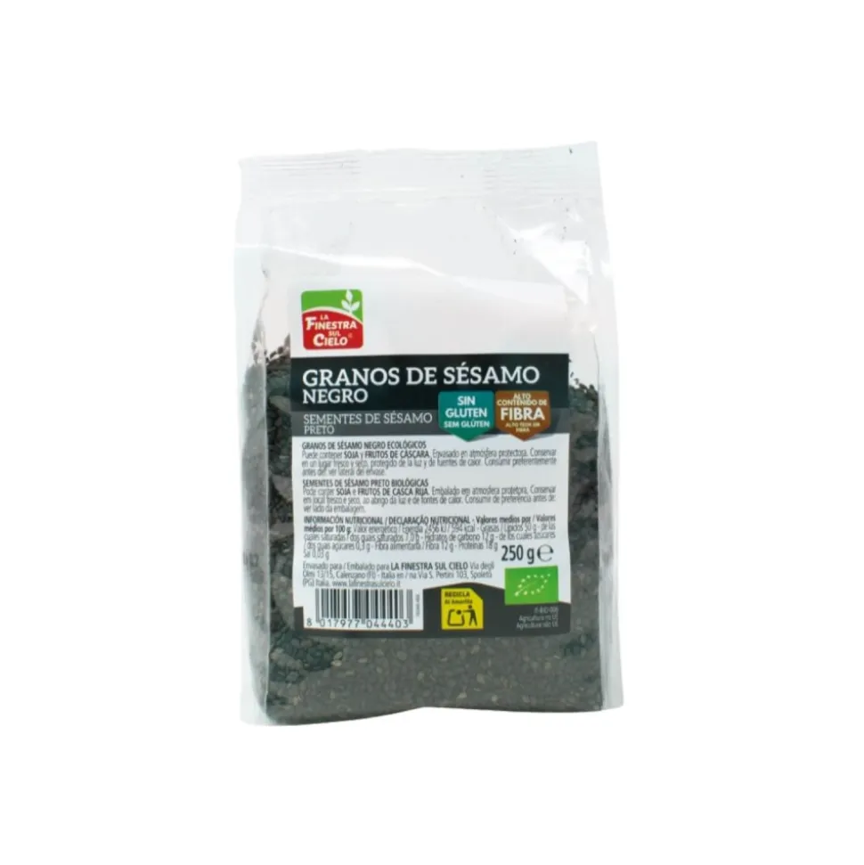 Semillas de sésamo negro ecológicas, 250 g - La Finestra sul Cielo