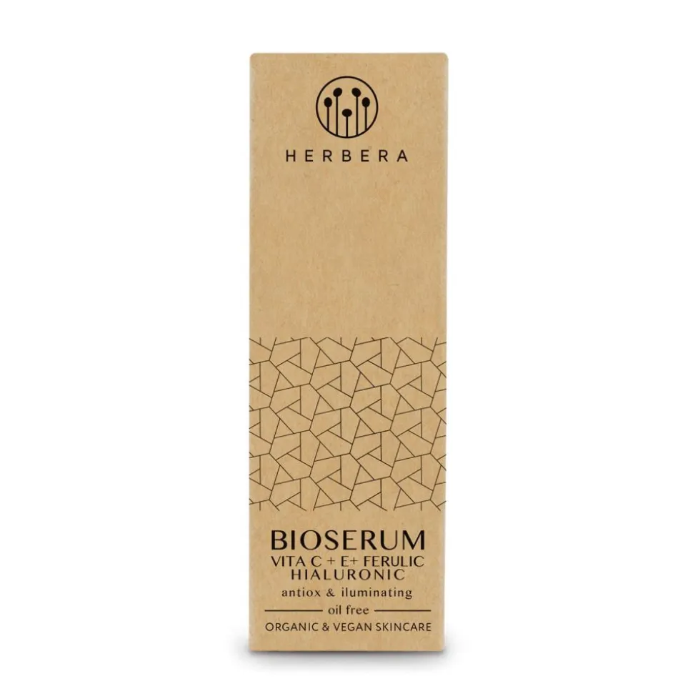 Serum facial hialurónico, vitamina C , E y ácido ferúlico, Oil free - Herbera