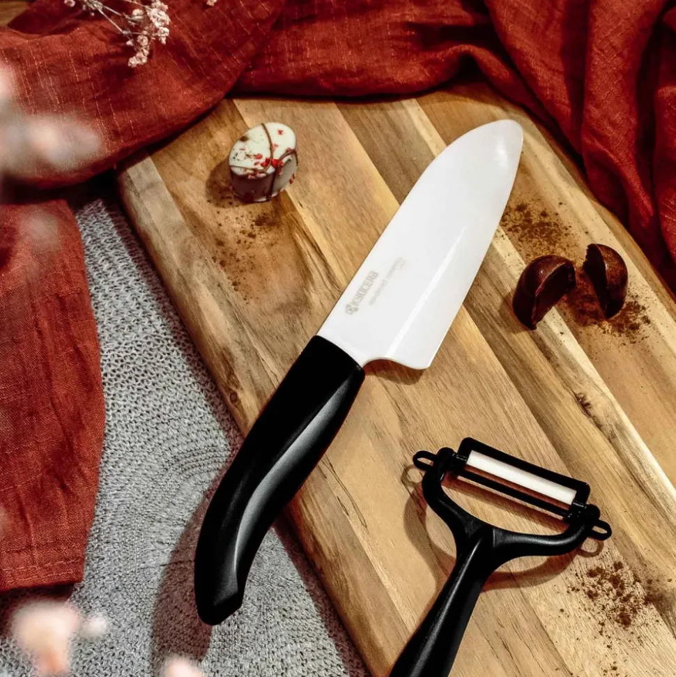 Set cuchillo Santoku + pelador - Kyocera