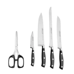 Set 4 cuchillos de acero inoxidable al nitrógeno + tijeras - Arcos