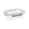 Set de 2 contenedores de vidrio borosilicato con tapa de plástico Optic, 630 y 1.500 ml - Brandani