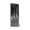 Set de 3 cuchillos lisos de acero inoxidable al nitrógeno, serie Riviera, 10, 14 y 20 cm - Arcos