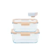 Set de 2 fiambreras de cristal herméticas con válvula y bomba de vacío - Pebbly