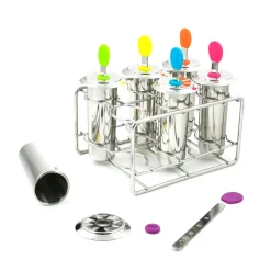 Set de 6 moldes de cono para helados de acero inoxidable - Joli monde
