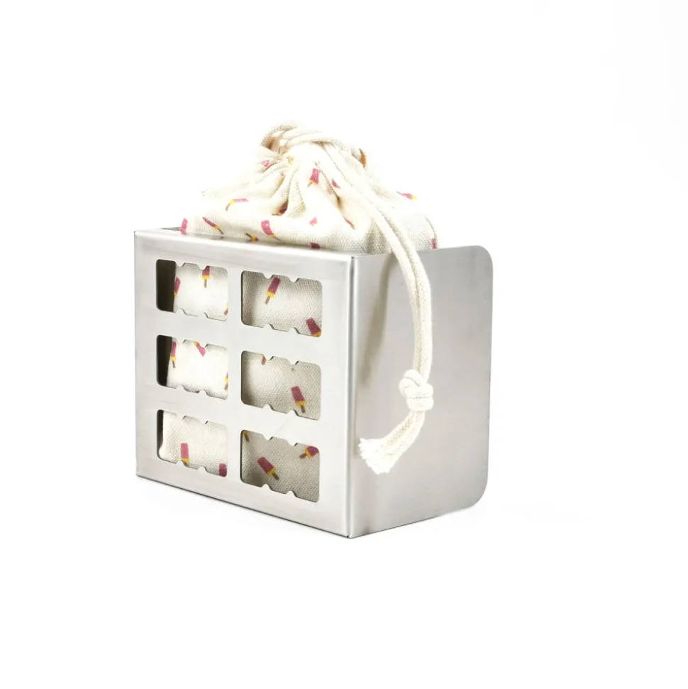 Set de 6 moldes para helados de acero inoxidable Classic - Joli monde
