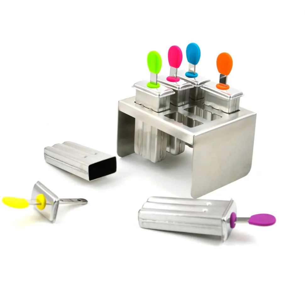 Set de 6 moldes para helados de acero inoxidable Classic - Joli monde