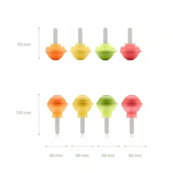 Set de 4 moldes para helados - Piruleta