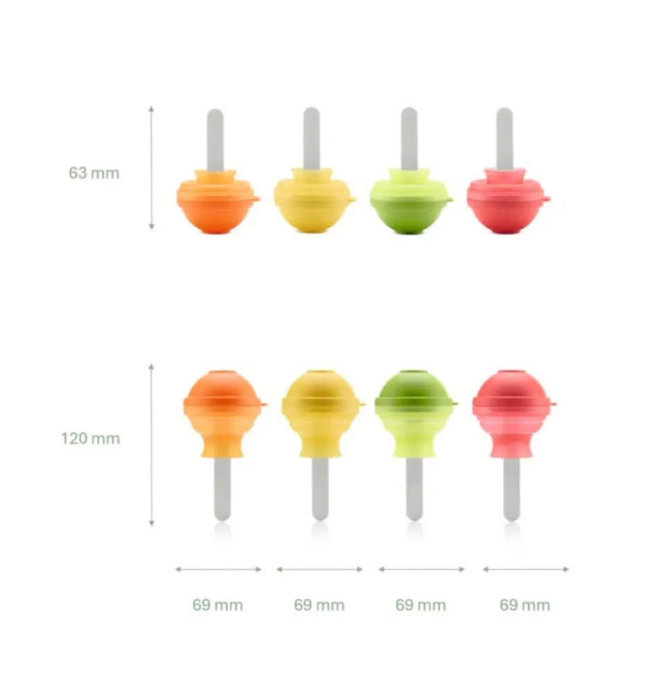 Set de 4 moldes para helados - Piruleta