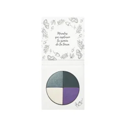 Sombra de ojos en polvo, ecológica, Gótico Barcelona: gris azulado, gris oscuro, beige, morado - NaturaBio Cosmetics