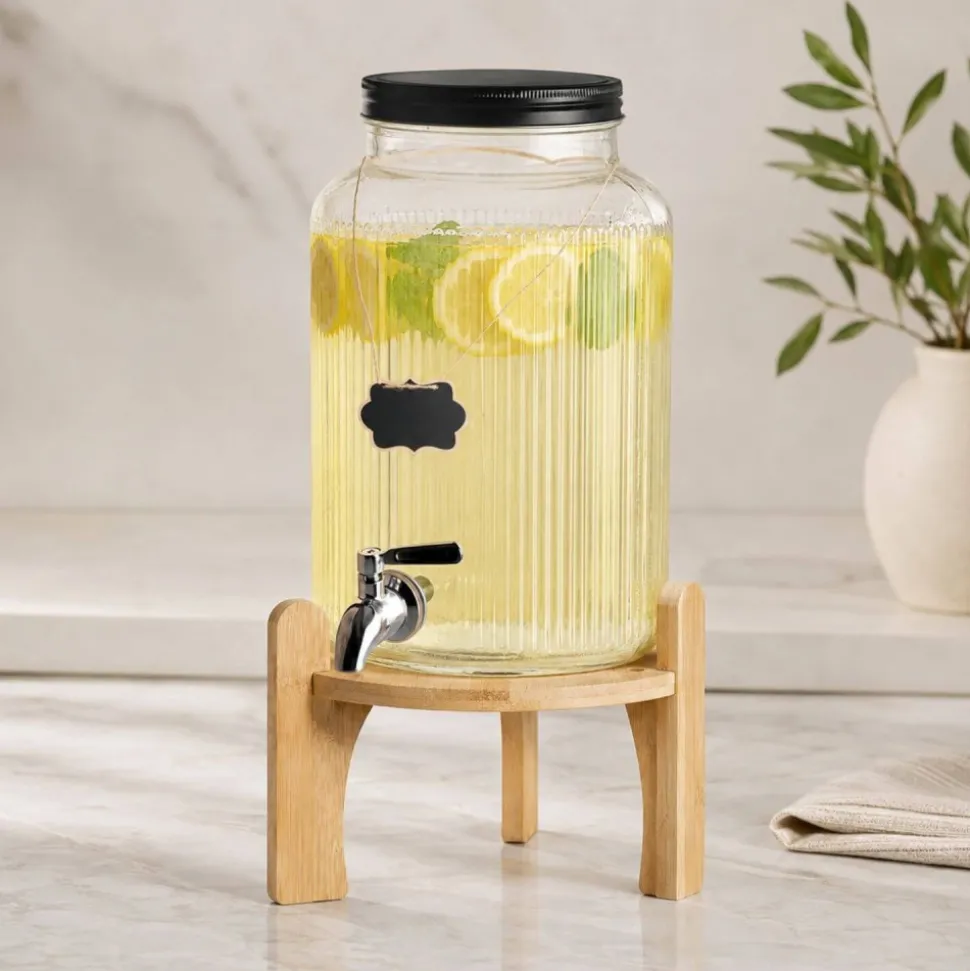 Soporte de bambú para jarra dispensadora - Lacor