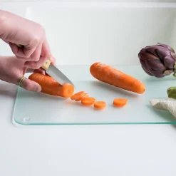 Tabla de cortar de cristal templado, pequeña - Pebbly