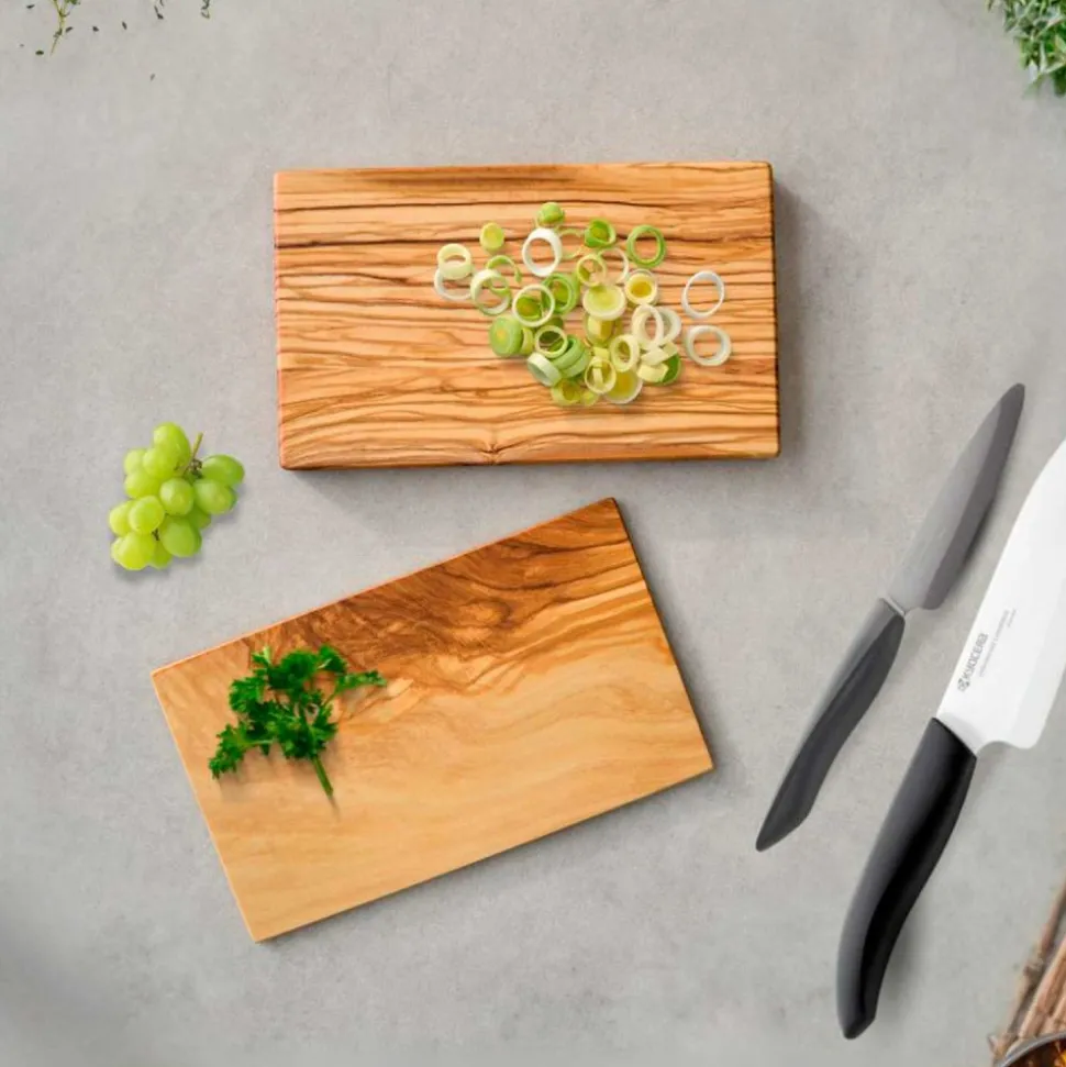 Tabla de cortar de madera de olivo, pequeña, grosor fino - Redecker