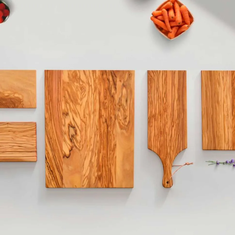 Tabla de cortar de madera de olivo, pequeña, grosor fino - Redecker