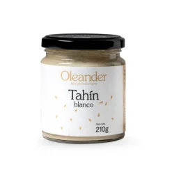 Tahini blanco ecológico, sin gluten, 210 g - Oleander