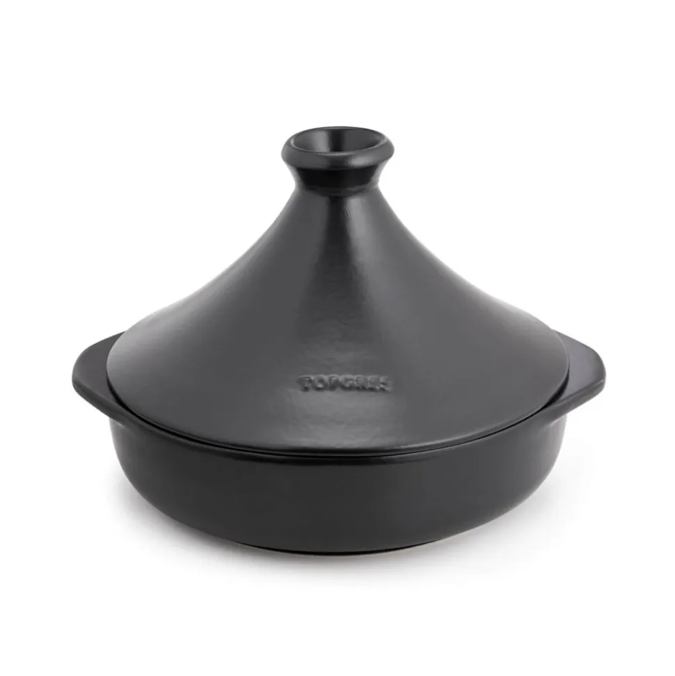 Tajine de cerámica gres 25 cm con tapa, antracita - Topgres