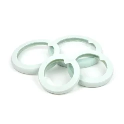 Tapa ajustable de silicona y vidrio, blanca - Food Huggers