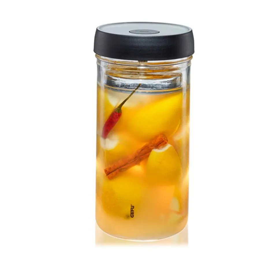 Tarro de fermentación de cristal 1500 ml + tapa y pesa de cristal - Gefu