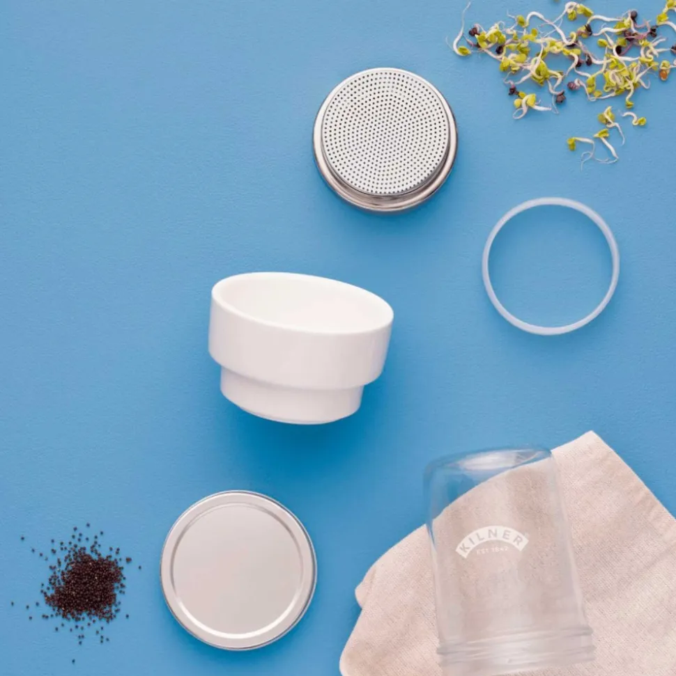 Tarro de germinar con soporte de cerámica - Kilner