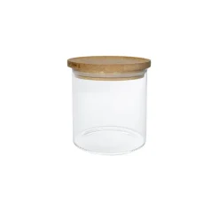 Tarro de vidrio con tapa de bambú, hermético, 500 ml - Brandani