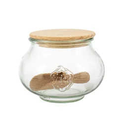 Tarro de vidrio Deco con tapa de madera Weck - 1,06 l