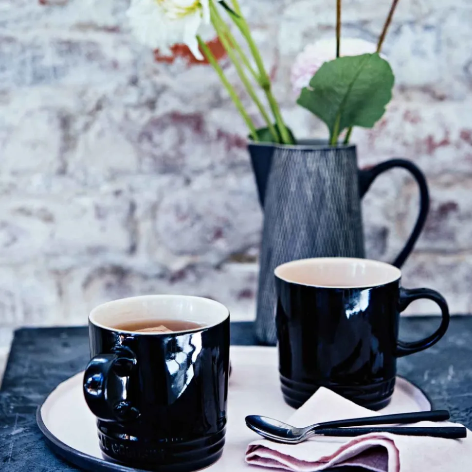 Taza de cerámica gres esmaltada 200 ml, color negro - Le Creuset