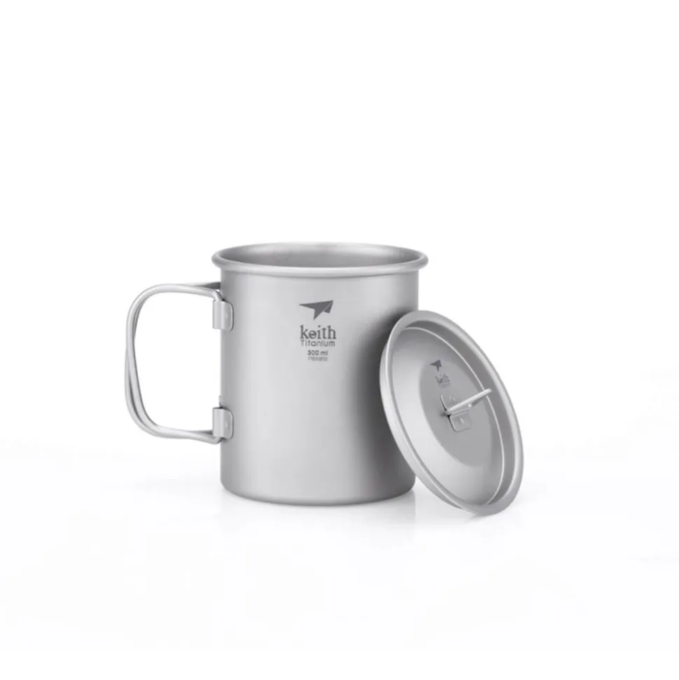 Taza de titanio con asa plegable y tapa 300 ml - Keith