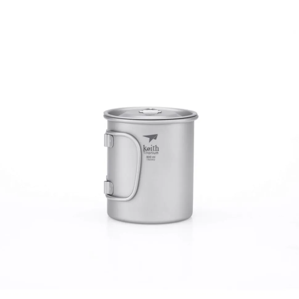 Taza de titanio con asa plegable y tapa 300 ml - Keith