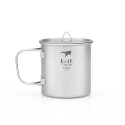 Taza de titanio con asa plegable y tapa 550 ml - Keith