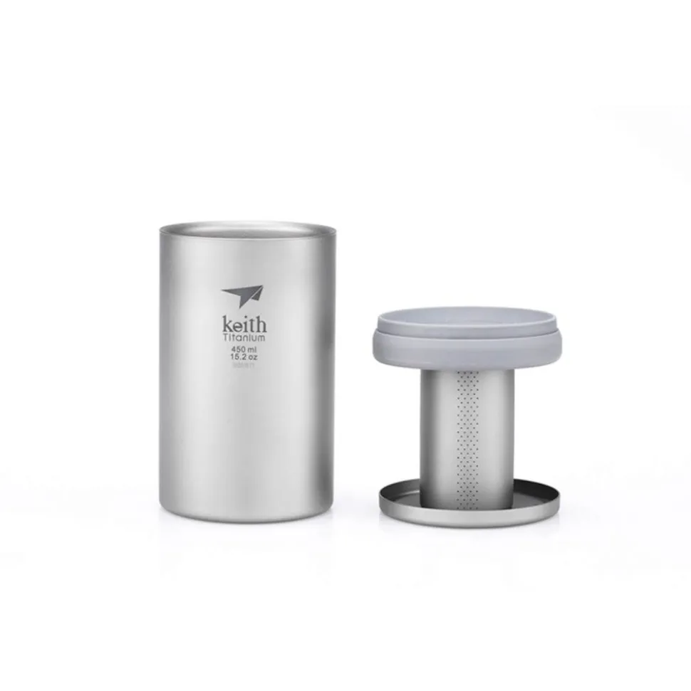 Taza de titanio con infusor 450 ml - Keith