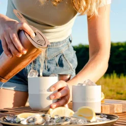 Taza térmica acero inoxidable Rise 399 ml, beige - Klean Kanteen