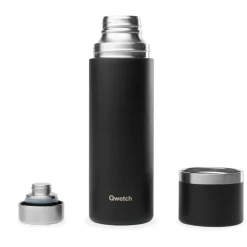 Termo de acero inoxidable, 750 ml, negro - Qwetch