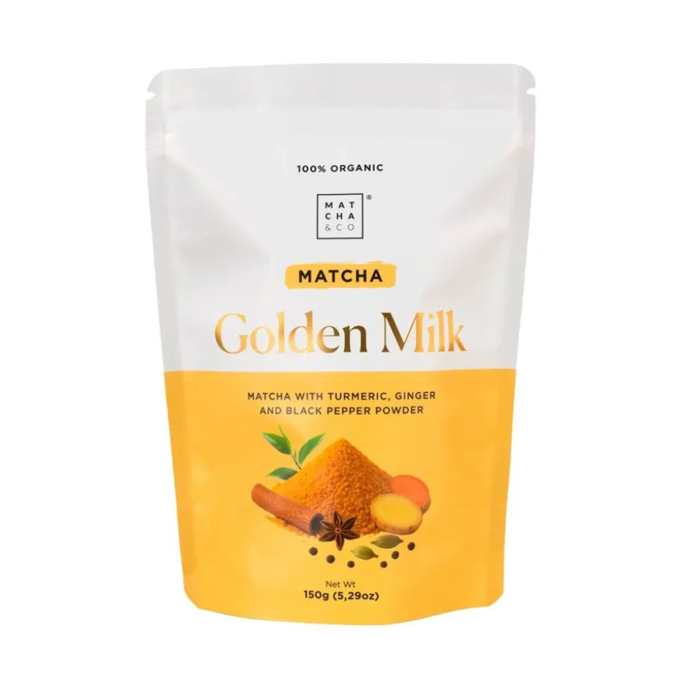 Té Matcha "leche dorada" con cúrcuma y jengibre ecológico, 150 g - Matcha & Co
