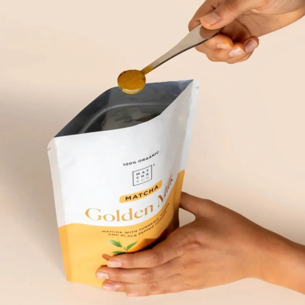 Té Matcha "leche dorada" con cúrcuma y jengibre ecológico, 150 g - Matcha & Co