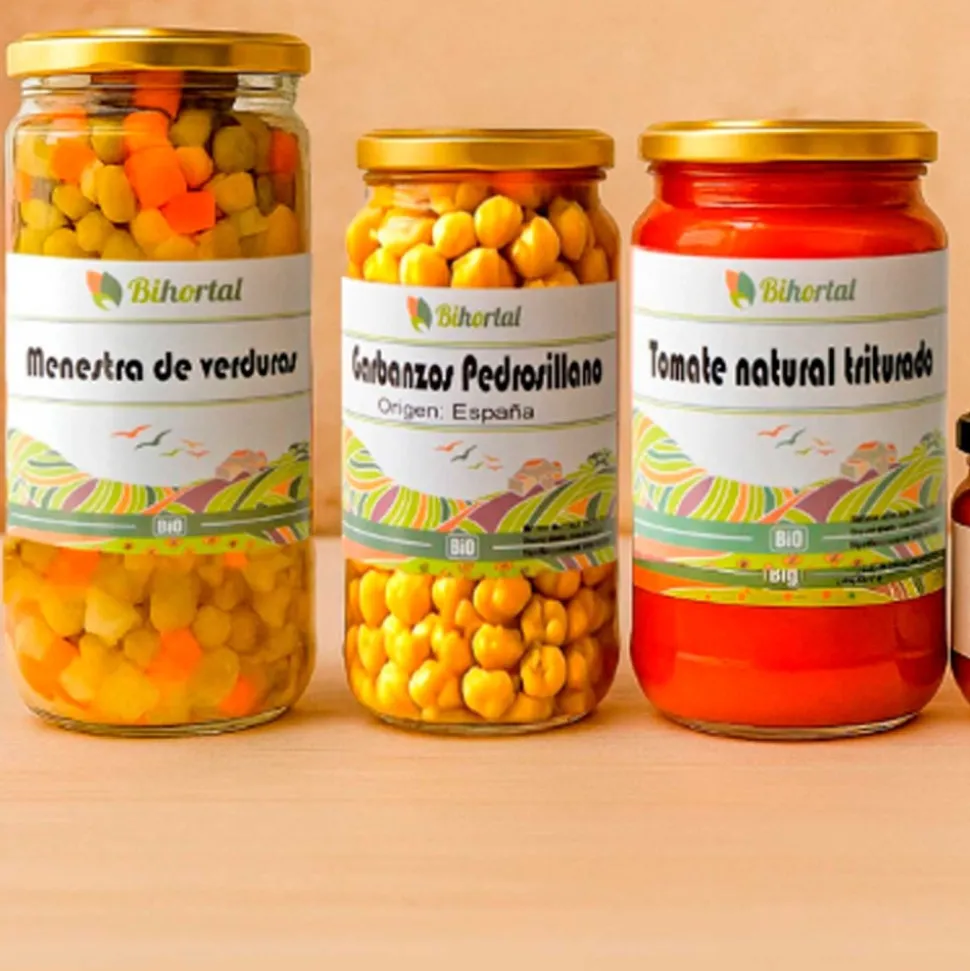 Tomate triturado natural, ecológico, 345 g - Bihortal
