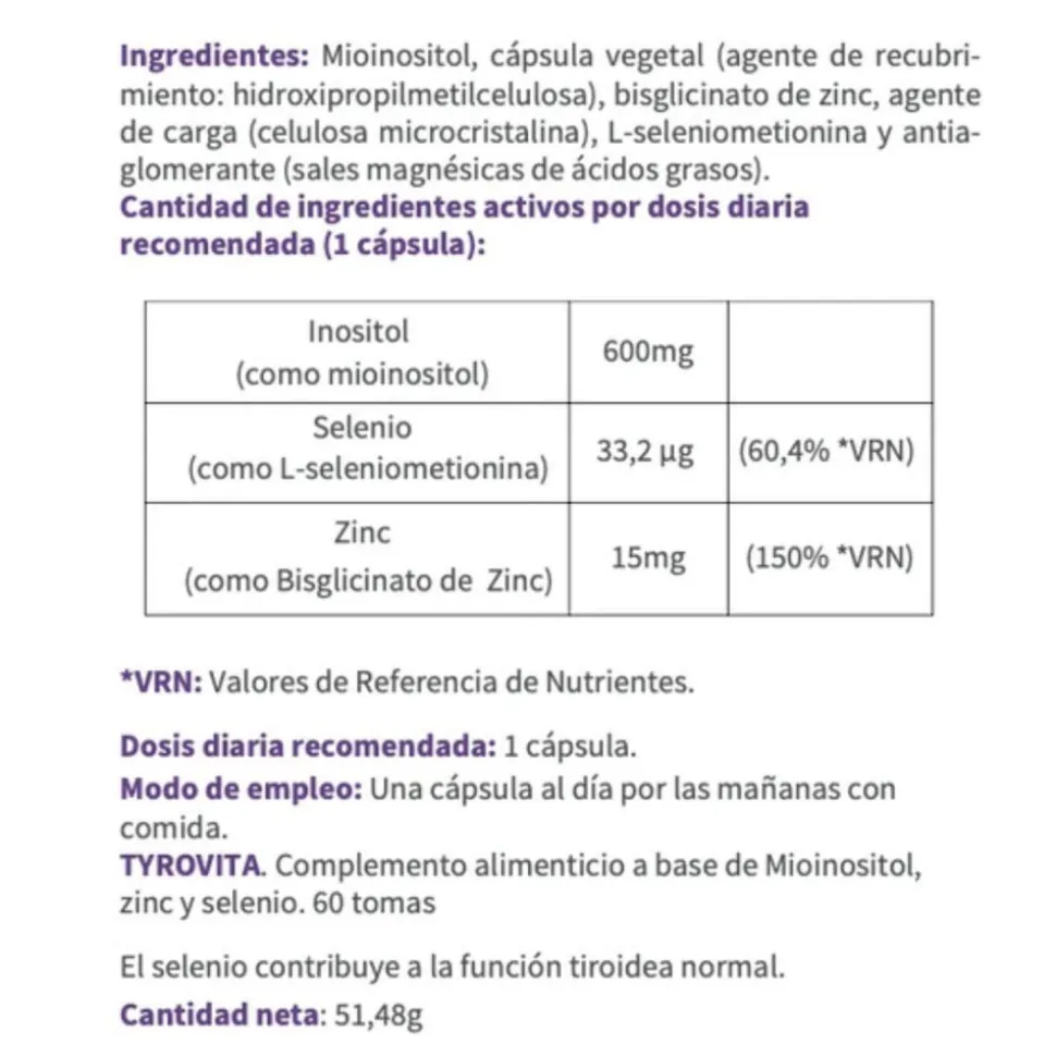 Tyrovita, 60 cápsulas - OFM