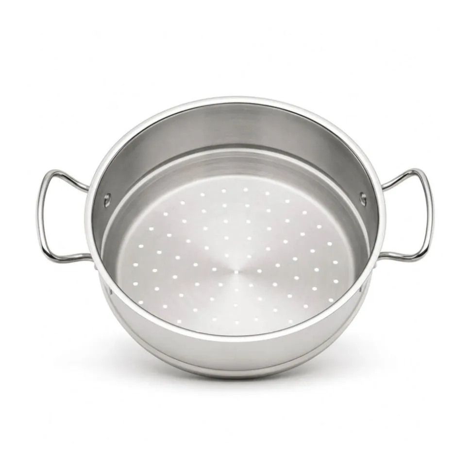 Vaporera de acero inoxidable Chef Classic - accesorio para cocer al vapor, 28 cm - Lacor