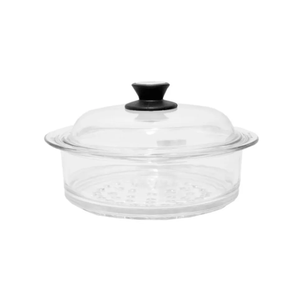 Vaporera de cristal - accesorio para cocer al vapor + tapa - SKK