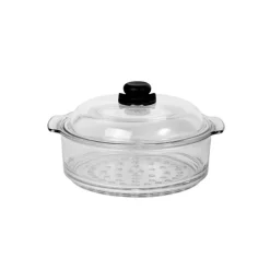 Vaporera de cristal - accesorio para cocer al vapor + tapa - SKK
