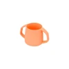 Vaso con asas para bebés de silicona platino, naranja - Lurch