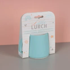 Vaso con asas para bebés de silicona platino, azul - Lurch