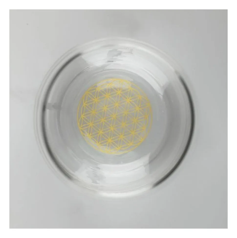 Vasos Mythos con flor de la vida en oro - Nature's Design