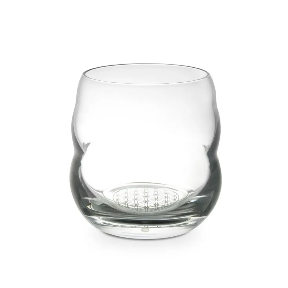 Vasos Mythos con flor de la vida platino - Nature's Design