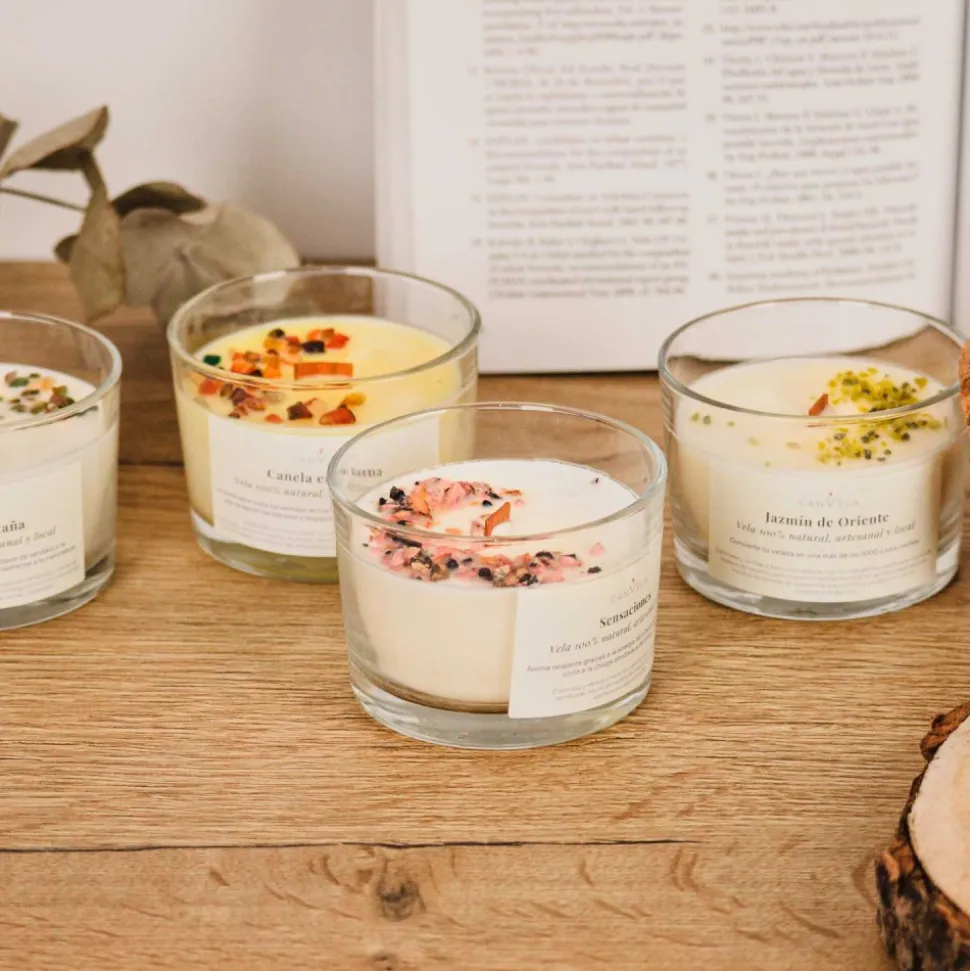 Vela perfumada con aceites esenciales, Jazmín de Oriente - CanVela