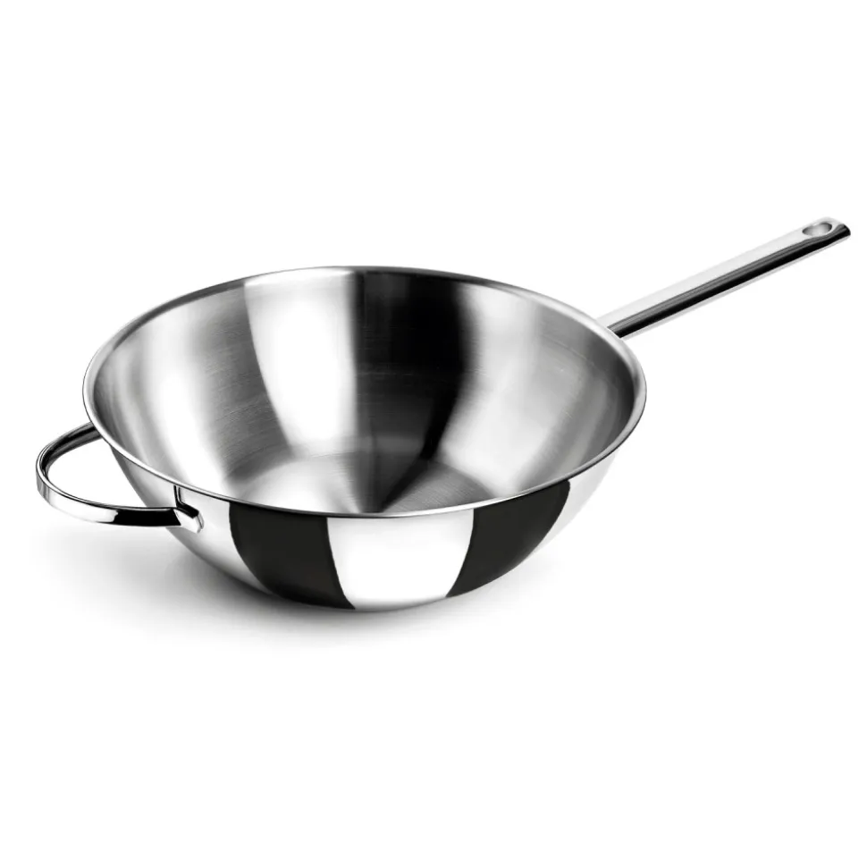 Wok de acero inoxidable, belly, 30 cm - Lacor