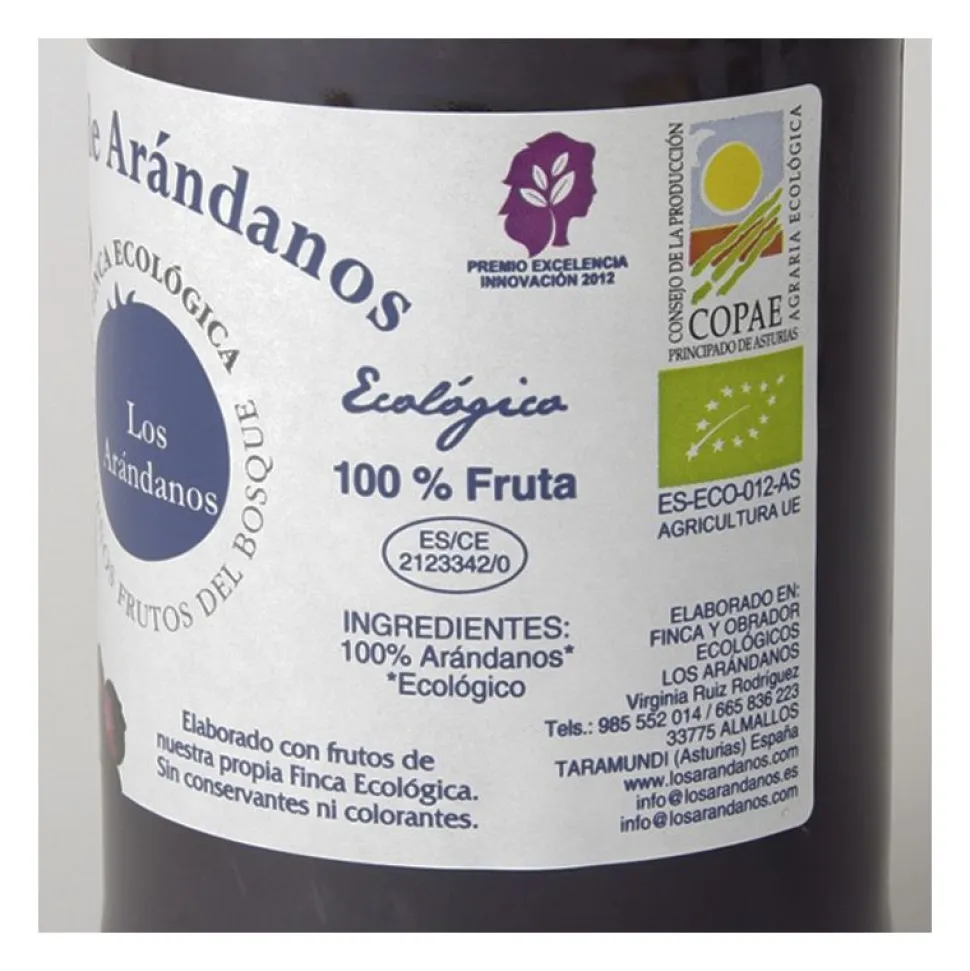 Zumo de Arándanos ecológico